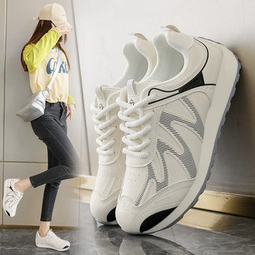 Women's Shoes Feel Like Stepping on Shit, Moral Training Sneakers for Women, 2025 New Autum Hot Style, Non-Tiring Feet, Genuine