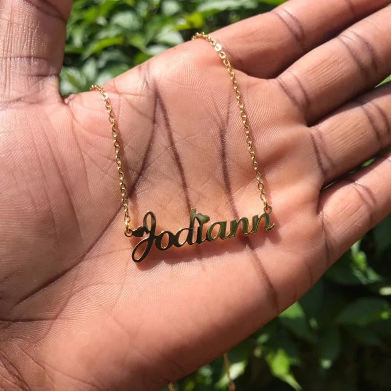 Custom Name Necklaces For Women Stainless Steel Personalized Necklace Nameplate Chain Choker Anniversary Jewerly Gift Collar