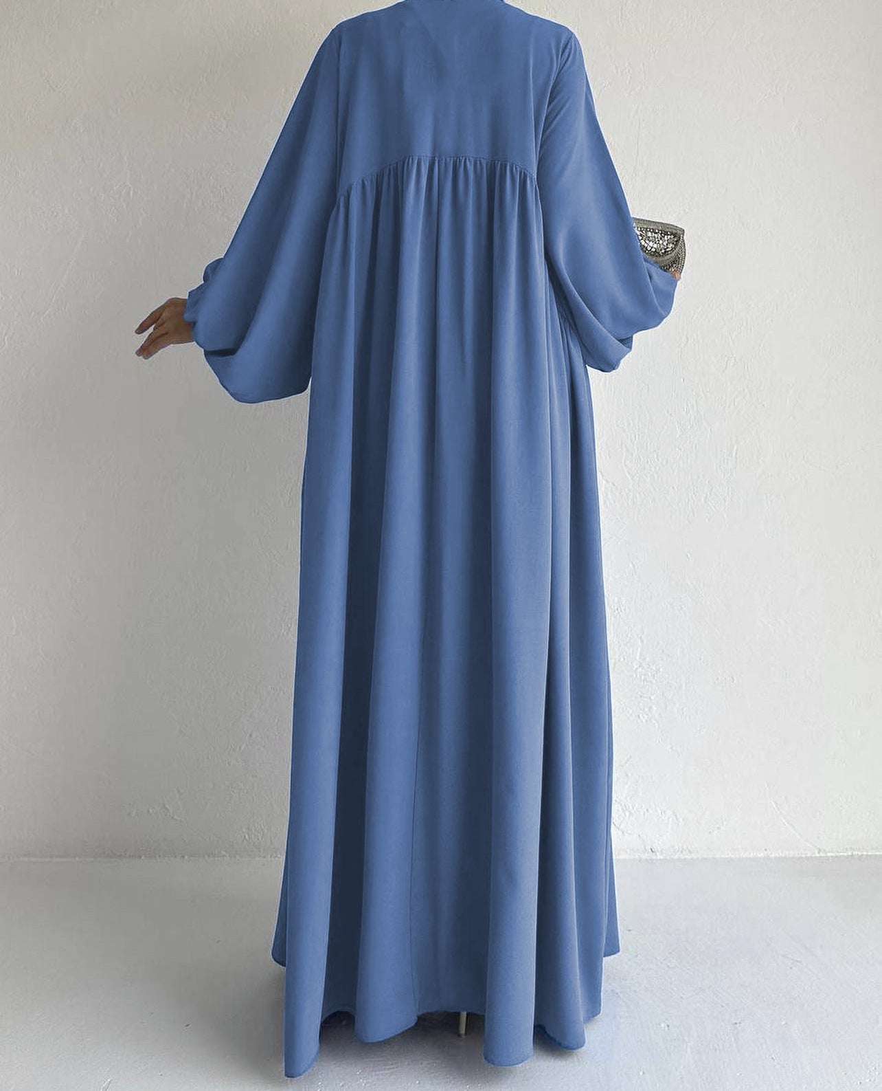 New Women Muslim Dresses Fashion Simple Solid Abaya Ramadan Caftan Elegant Female Casual Plain Maxi Dress Modest Dress for Women