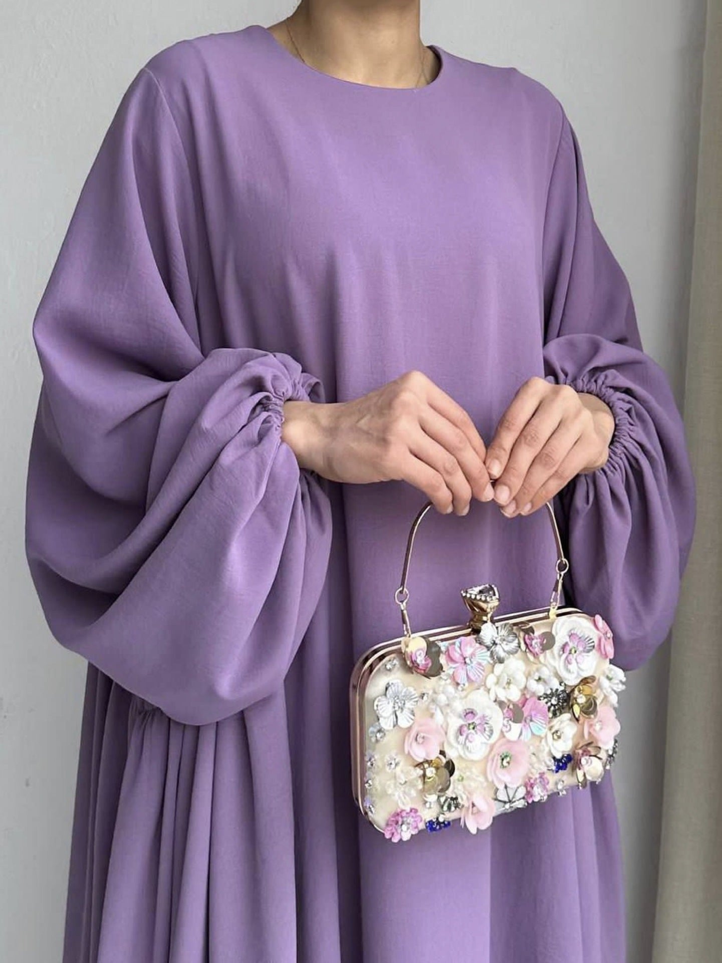 New Women Muslim Dresses Fashion Simple Solid Abaya Ramadan Caftan Elegant Female Casual Plain Maxi Dress Modest Dress for Women