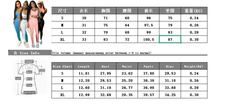 Women Activewear Summer Fitness Gym Yoga Sets Two Piece Set Bra Crop Top And High Waist Leggings Sportswear Training Workout Set