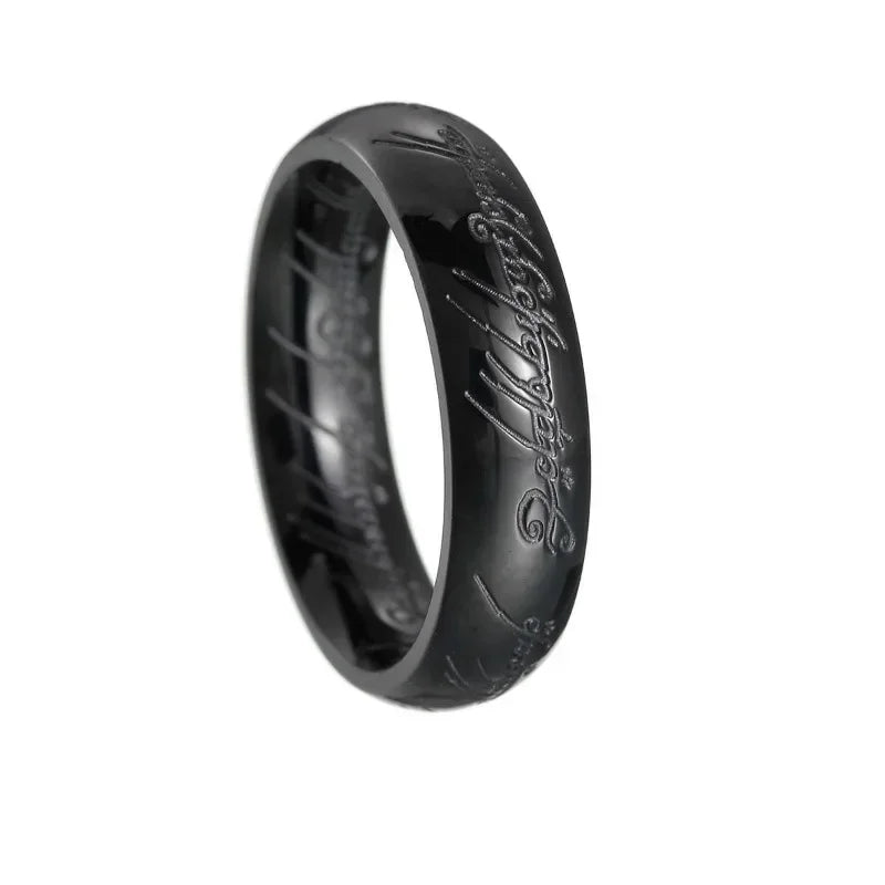 European and American Popular Stainless Steel Lord of The Rings Men's and Women's Non Fading Titanium Steel Trendy Jewelry