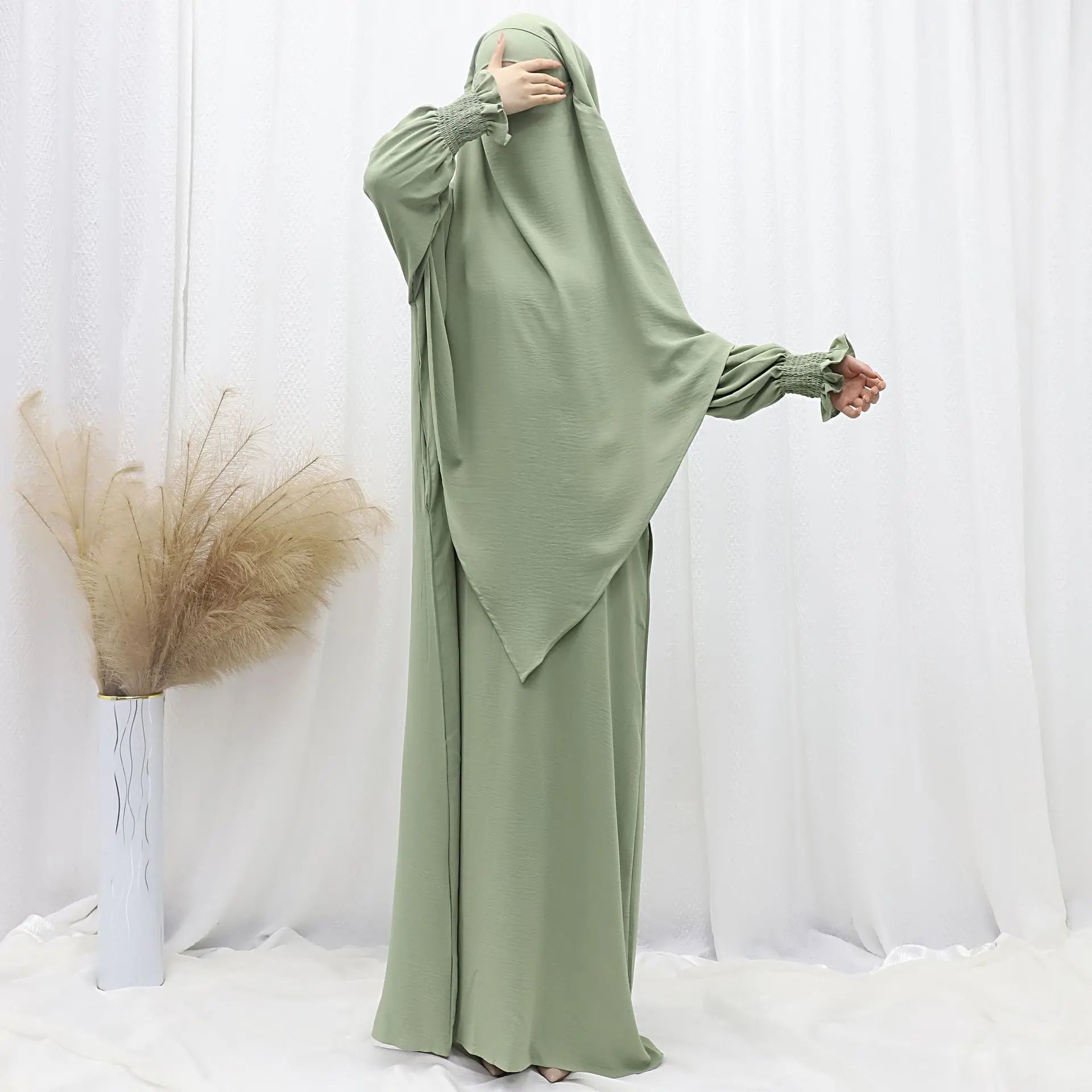 Ramadan Modest Muslim Women Dresses Headscarf Abaya Morocco Kaftan Dubai Turkey Abayas Islam Vestidos Arab Long Robe Jalabiya