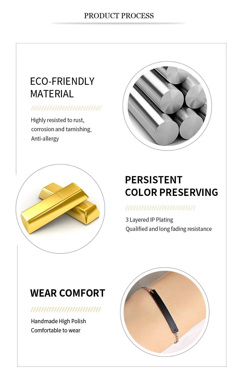 Free Custom Name Bracelet for Women,Stainless Steel Link Chain Bracelet,Elegant Personalized ID Bar Bracelets,Chic Jewelry Gifts