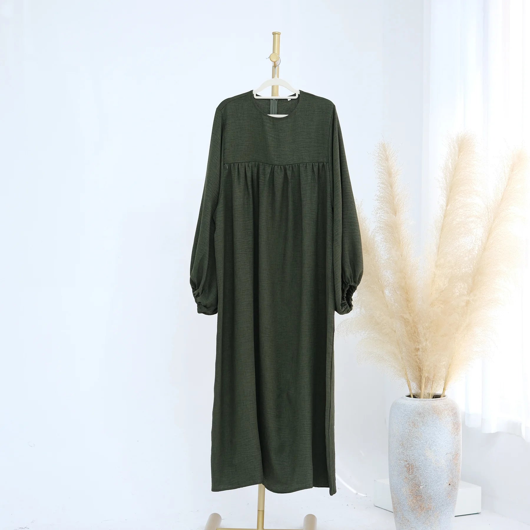 Modest Nursing Clothes for Muslim Women 2025 Elegant Arabic Muslim Dress Eid Dubai Plain Nursing Abaya Fashion Turkey Solid Robe