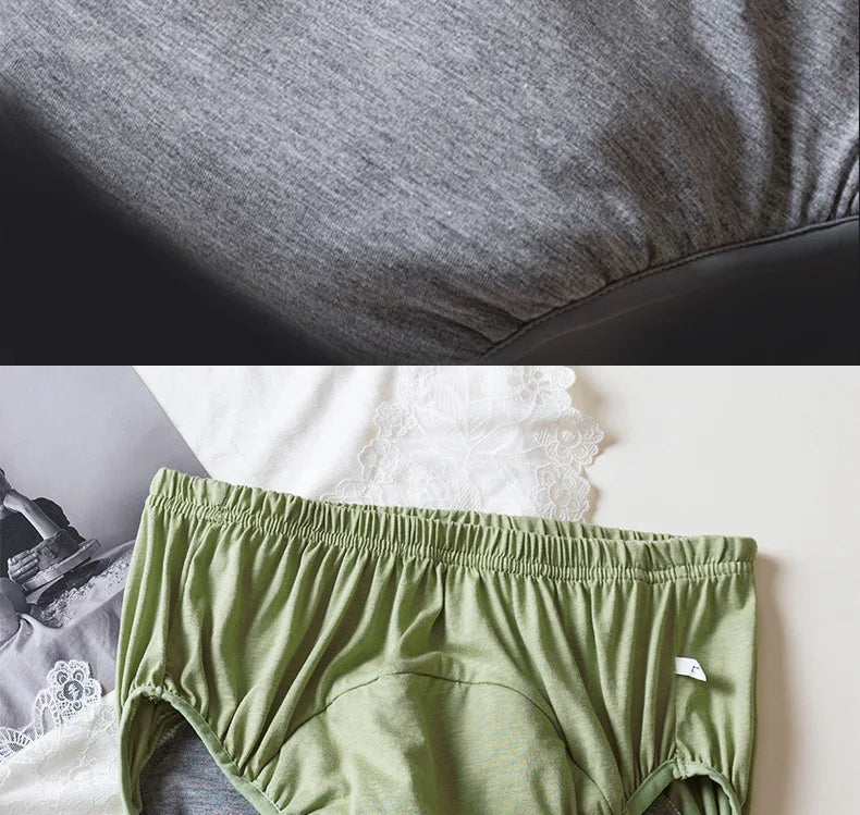 Man Woman Functional Underwear for Adults Graphene Antibacterial Leakage Proof Cotton Super Absorbent Pants Middle-Aged Elderly