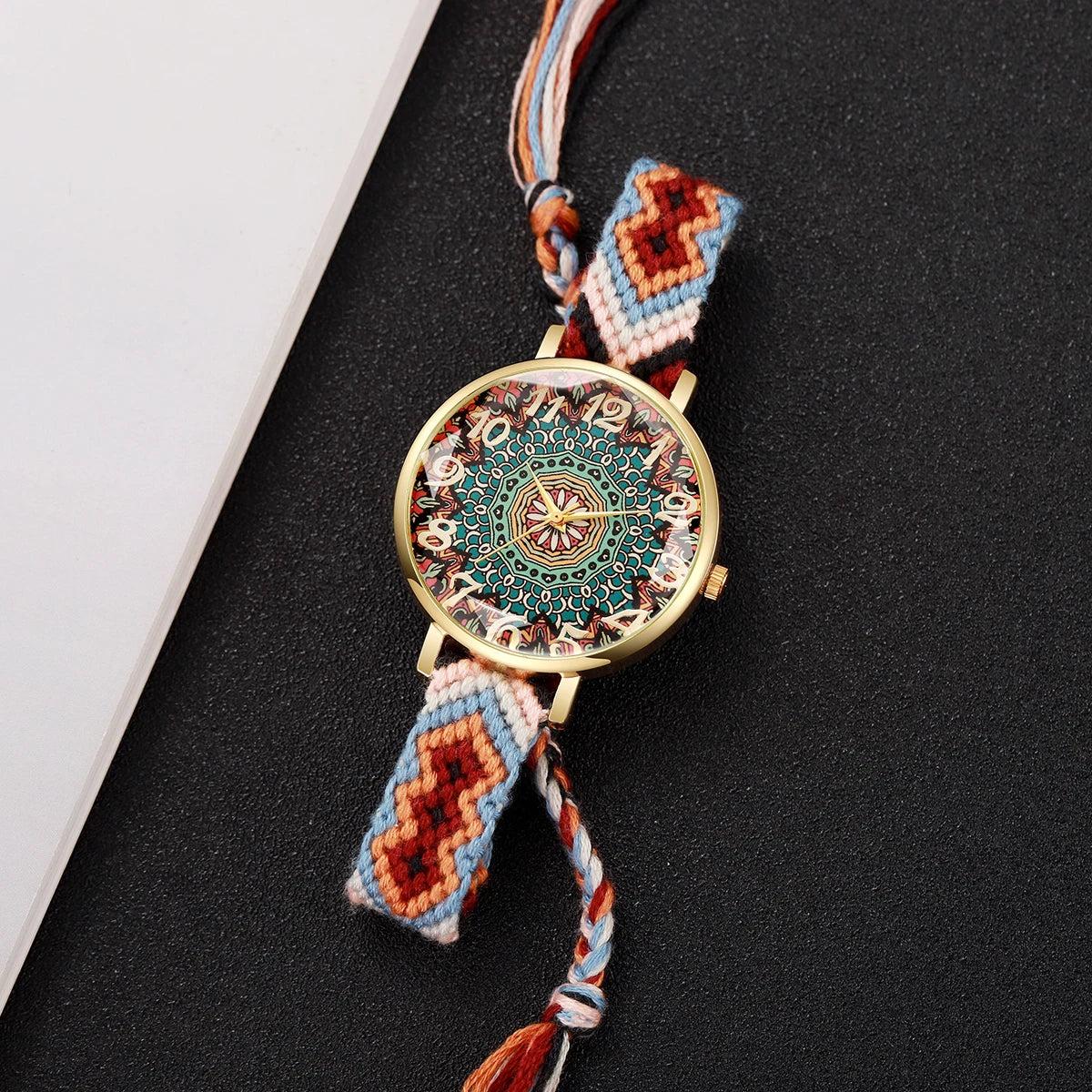 Fashion Woven Strap Women Watches Vintage Arabic Numeral Dial Quartz Watches For Ladies Clock Reloj Mujer（Without Box）