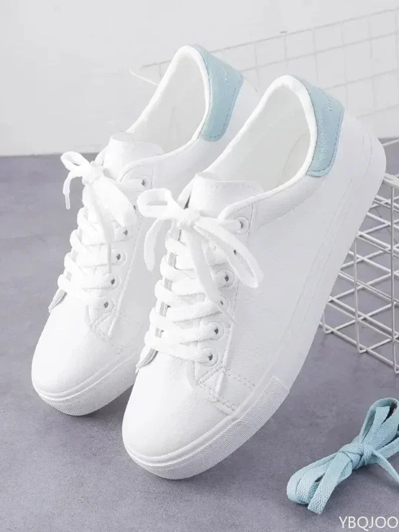 Women's Vulcanize Shoes White Shoe Women Running Spring Autumn Fashion Breathable Lace-Up Casual Sneakers Zapatos De Mujer