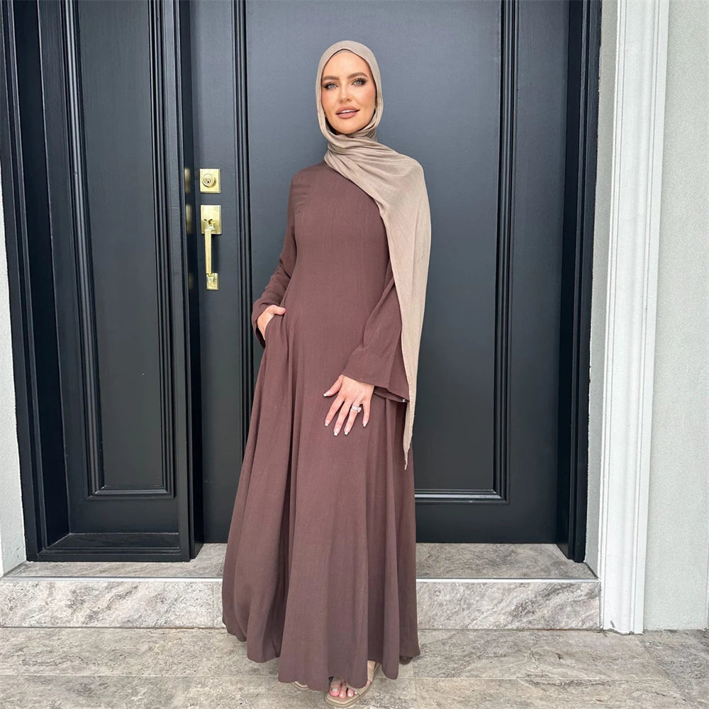 عباية رمضان متواضعة دبي فستان قفطان إسلامي إسلامي ملابس صلاة للنساء فيستدوس بارا موخير رداء قفطان ماروكين فام
