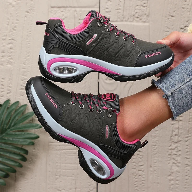 Women's Sports Shoes - Lightweight Comfortable Stylish High-quality Design 2025 Thick Sole  Cushion Walking and Jogging Shoes
