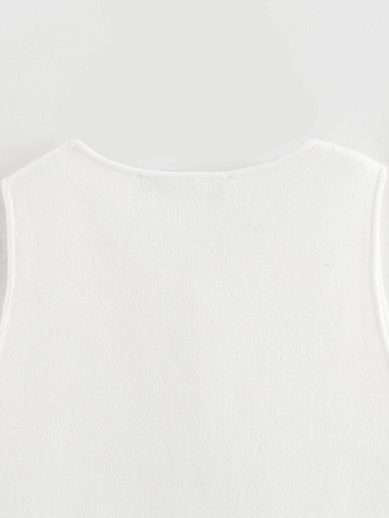 TRAF Female Sweater Vest Cropped Knit Vest Woman Sleeveless White Blue Vest Women Autumn Button Slim Yellow Pink Knitted Vests