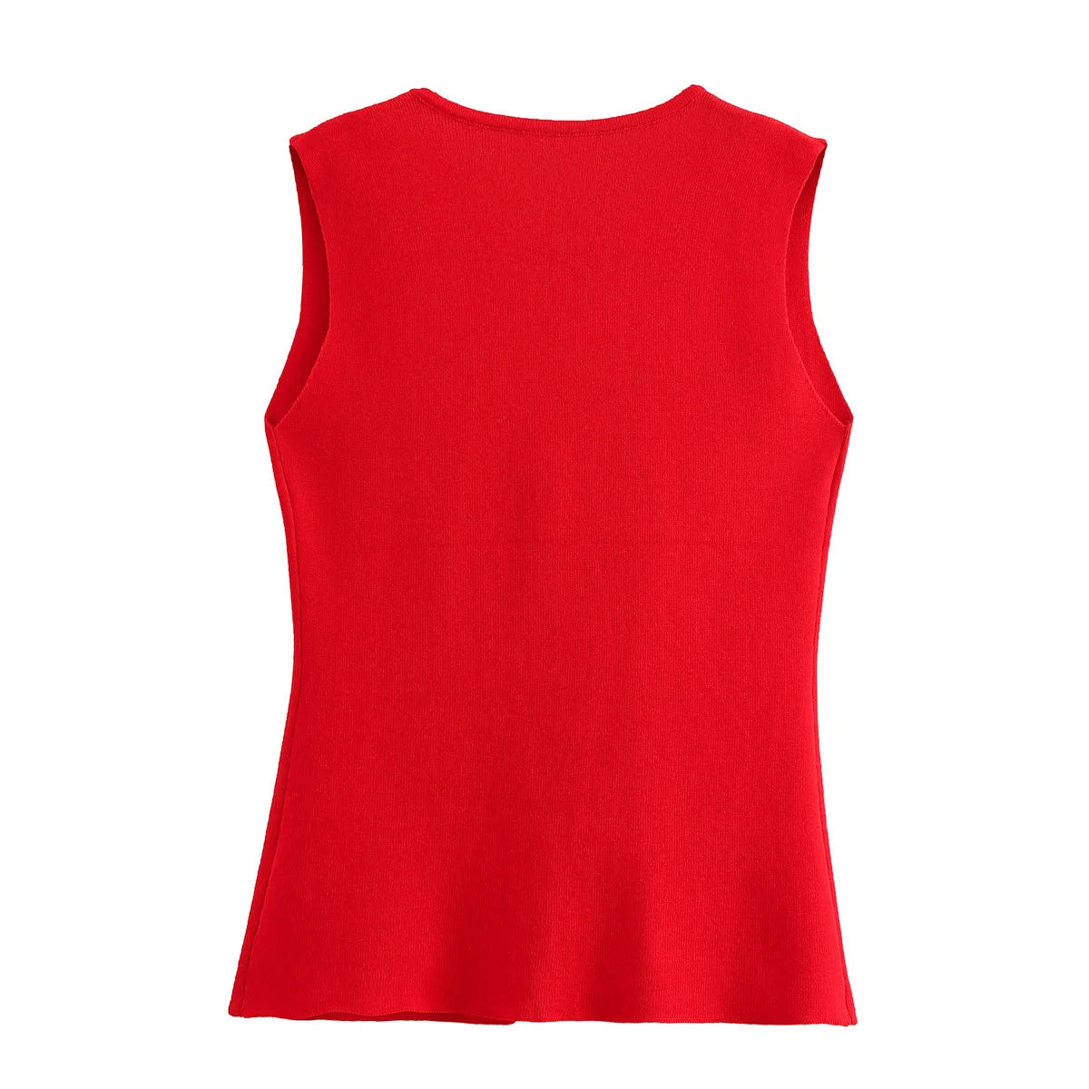 MUJER Woman Knit Vest Top Cropped Sleeveless Vests for Women 2025 Button Summer Vest Top Women Waistcoat Knitted Short Tops