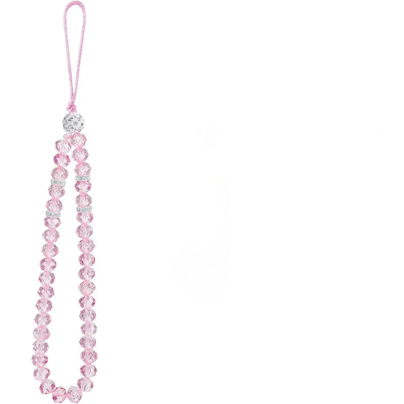 Creative Crystal Bowknot Pearl Beaded Mobile Phone Straps for Women Phone Case Key Chain Bag Pendant Decoration Accessories