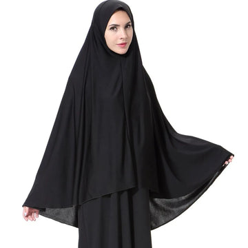 Women's Elegant Khimar Modest Muslim Islamic Ramadan Soft Lightweight Jersey Hijab Long Scarf Amira Prayer Abaya Jilbab