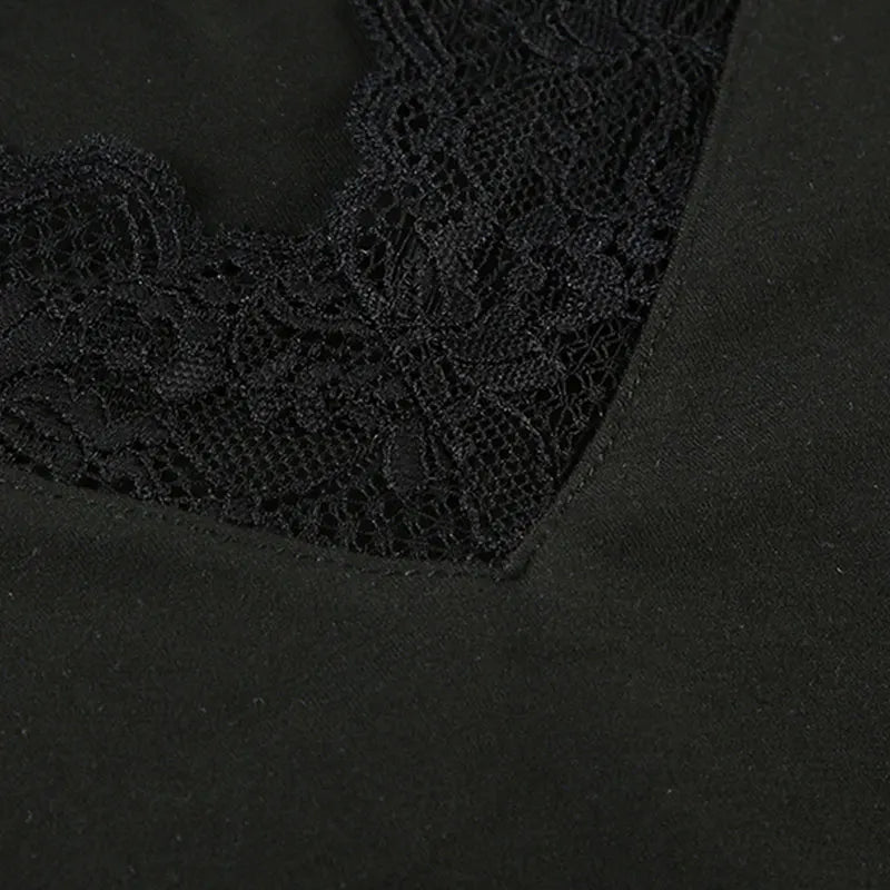 Women's T-shirt New Streetwear Spring Fashion Casual Slim T-shirt Elegant Female Sexy Black Lady Versatile Knitted Tees Clothing