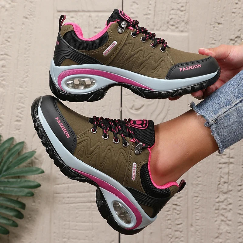 Women's Sports Shoes - Lightweight Comfortable Stylish High-quality Design 2025 Thick Sole  Cushion Walking and Jogging Shoes