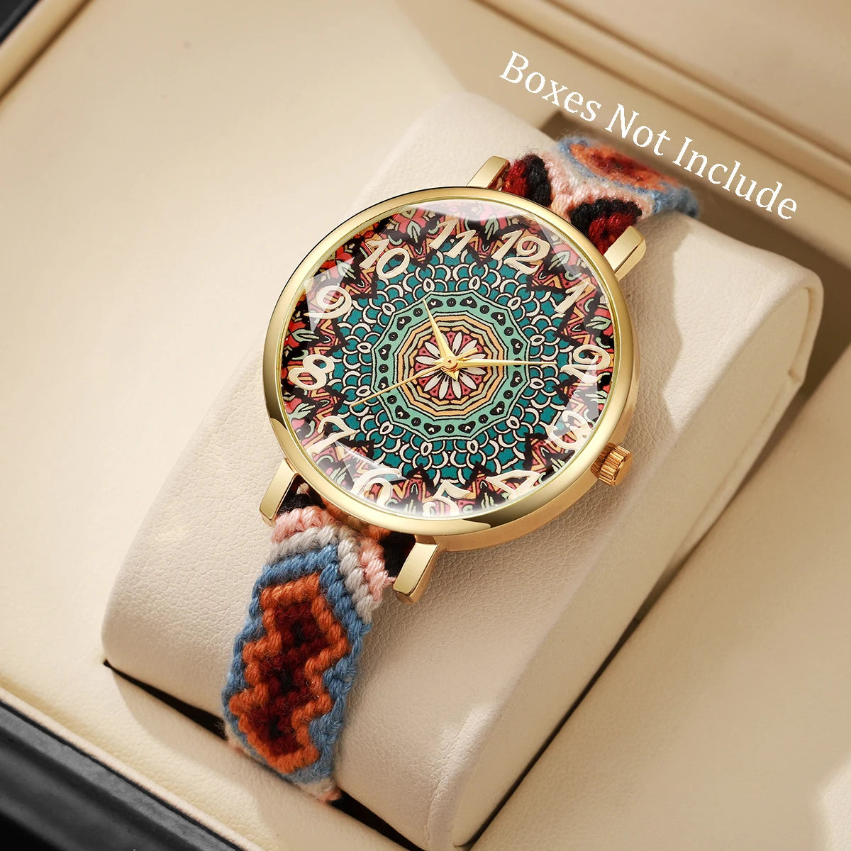 Fashion Woven Strap Women Watches Vintage Arabic Numeral Dial Quartz Watches For Ladies Clock Reloj Mujer（Without Box）