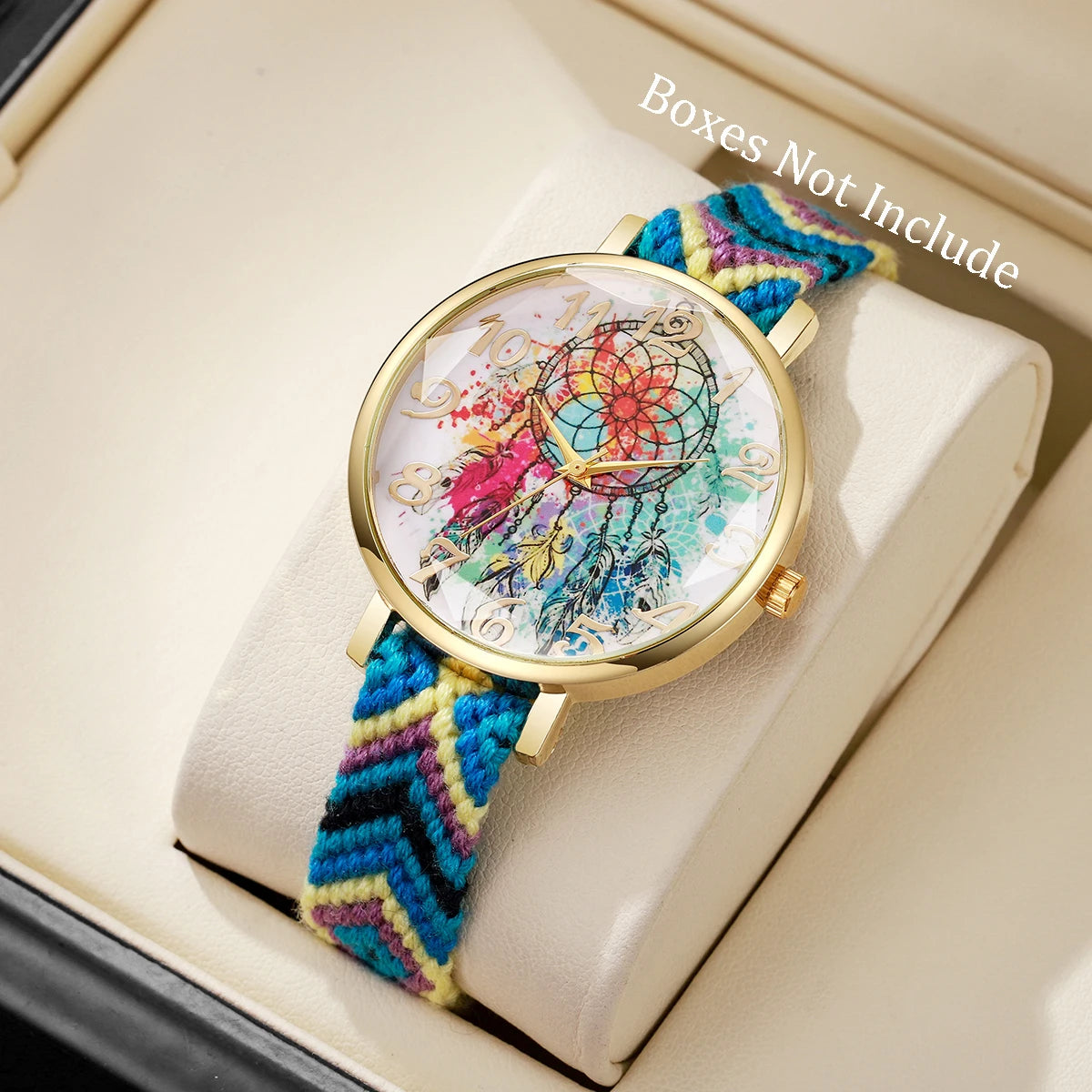 Fashion Woven Strap Women Watches Vintage Arabic Numeral Dial Quartz Watches For Ladies Clock Reloj Mujer（Without Box）