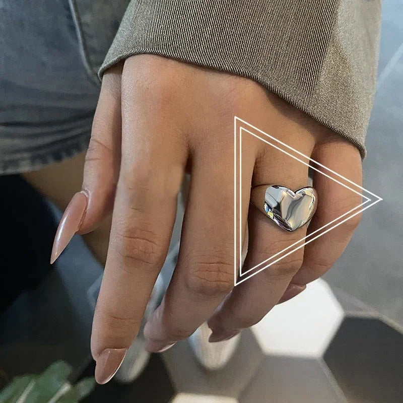 Gold Silver Color Irregular Wave Rings Trendy Simple Geometric Handmade Jewelry for Women Couple Adjustable Ring Wedding