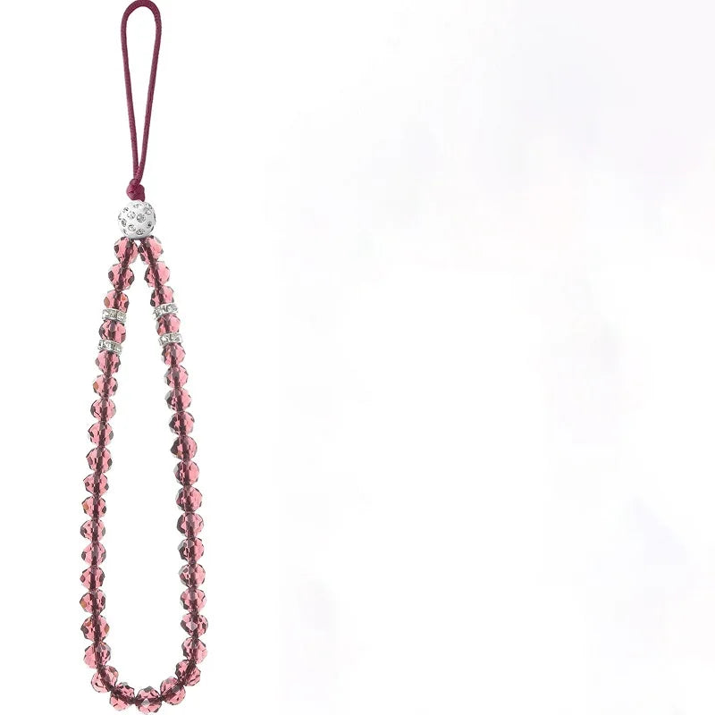 Creative Crystal Bowknot Pearl Beaded Mobile Phone Straps for Women Phone Case Key Chain Bag Pendant Decoration Accessories