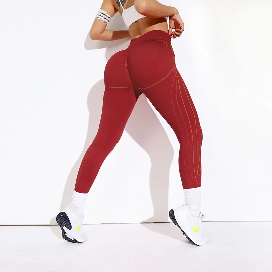 Women Sports Leggings Seamless Sportswear Woman Gym High Waist Activewear Yoga Pants w/Tummy Control Fitness Women's Trousers