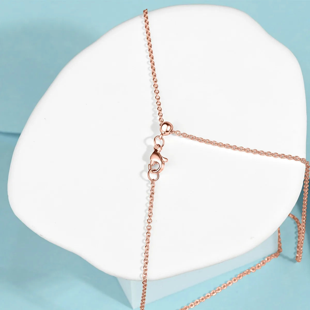 New 925 Sterling Silver Simple Necklace Gold Silver Rose Gold Premium Bare Chain For Women Valentine's Birthday Gift DIY Jewelry
