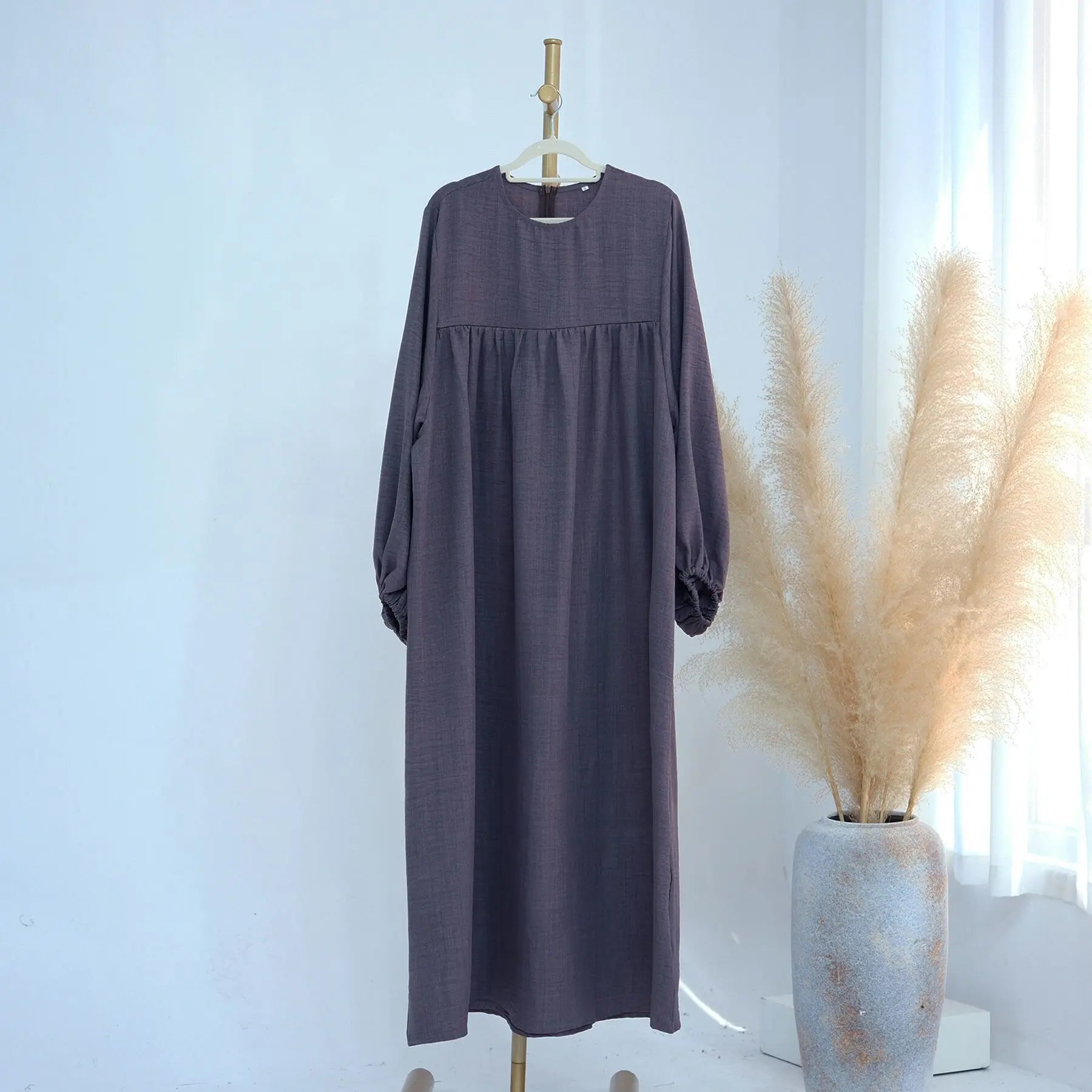 Modest Nursing Clothes for Muslim Women 2025 Elegant Arabic Muslim Dress Eid Dubai Plain Nursing Abaya Fashion Turkey Solid Robe