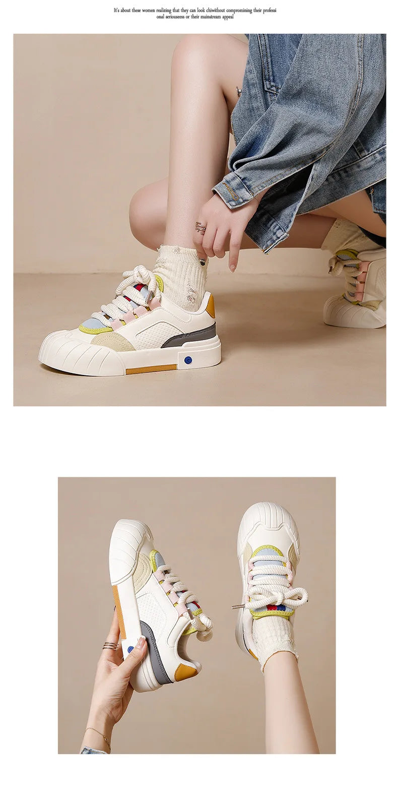 Women's Shoes Versatile Biscuit Shoes Trend Women's Sneaker Comfortable Breathable Non-slip Wear-resistant Casual Sports Shoes