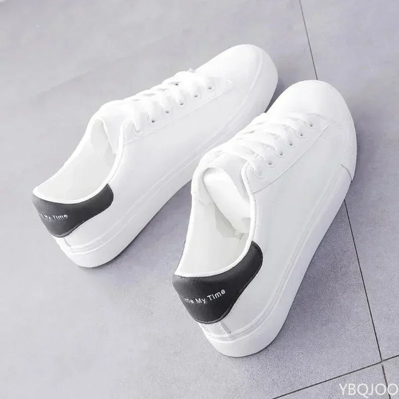 Women's Vulcanize Shoes White Shoe Women Running Spring Autumn Fashion Breathable Lace-Up Casual Sneakers Zapatos De Mujer