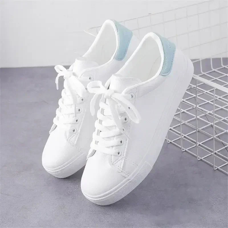 Women's Vulcanize Shoes White Shoe Women Running Spring Autumn Fashion Breathable Lace-Up Casual Sneakers Zapatos De Mujer