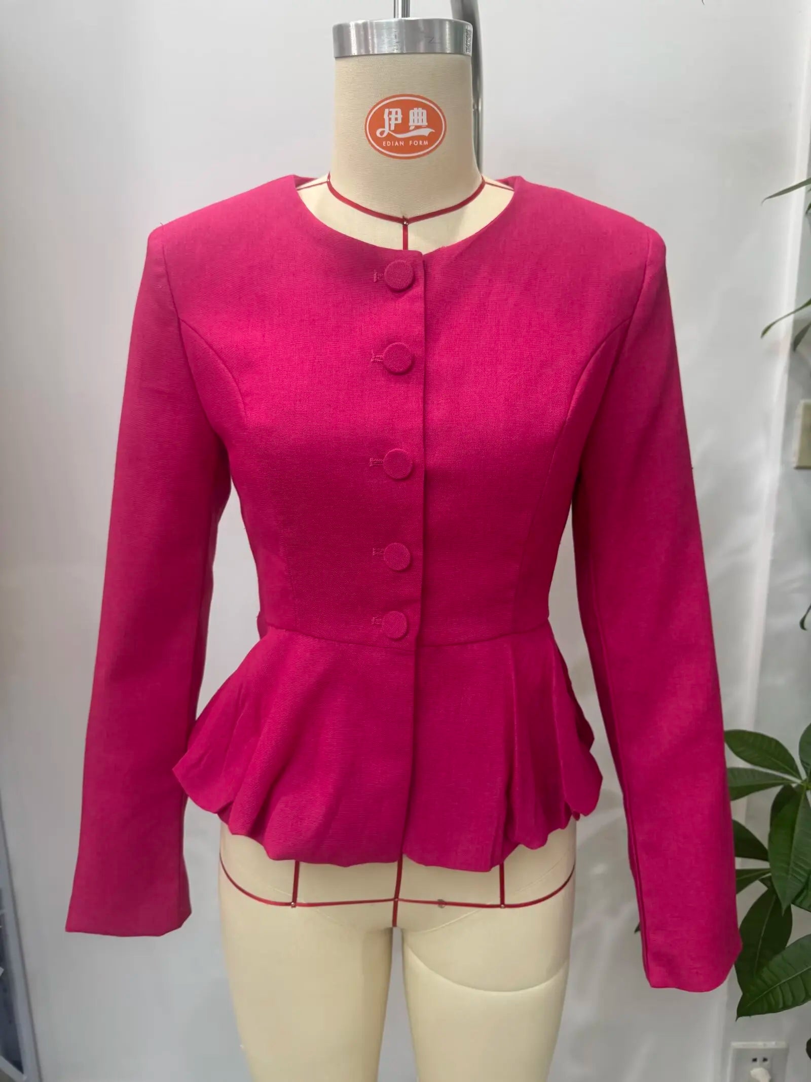 Woman Casual Suits Outwears New O-Neck Single-Breasted Long sleeves Short Skirt Style Hem Outwears Elegant Chic For Urban Woman