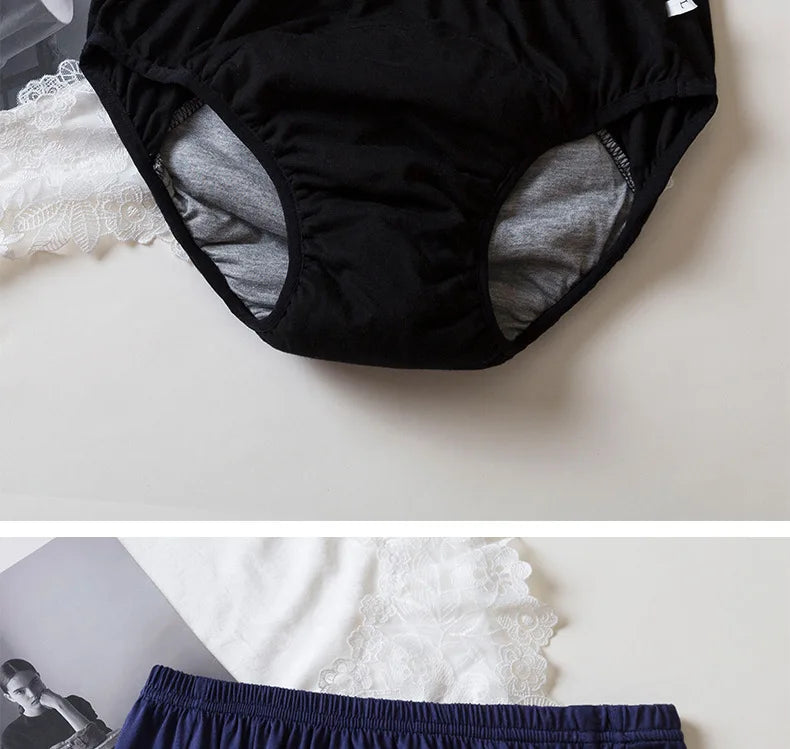 Man Woman Functional Underwear for Adults Graphene Antibacterial Leakage Proof Cotton Super Absorbent Pants Middle-Aged Elderly