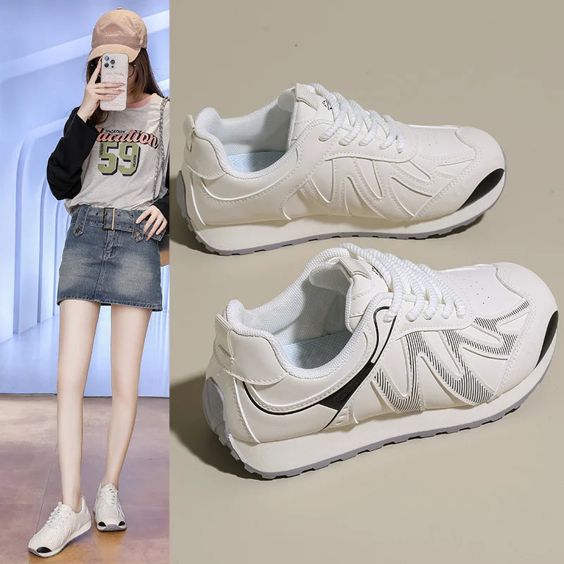 Women's Shoes Feel Like Stepping on Shit, Moral Training Sneakers for Women, 2025 New Autum Hot Style, Non-Tiring Feet, Genuine