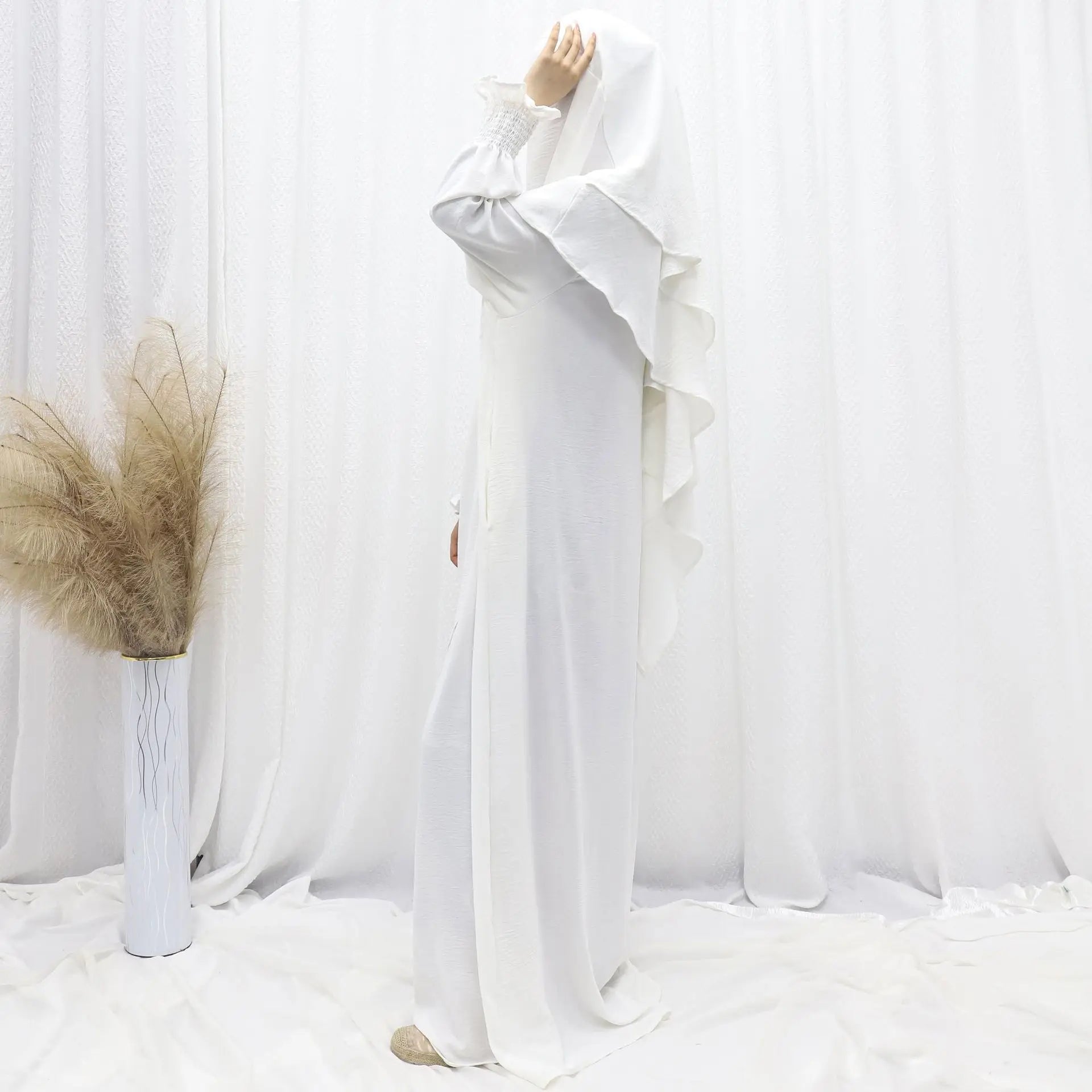Ramadan Modest Muslim Women Dresses Headscarf Abaya Morocco Kaftan Dubai Turkey Abayas Islam Vestidos Arab Long Robe Jalabiya
