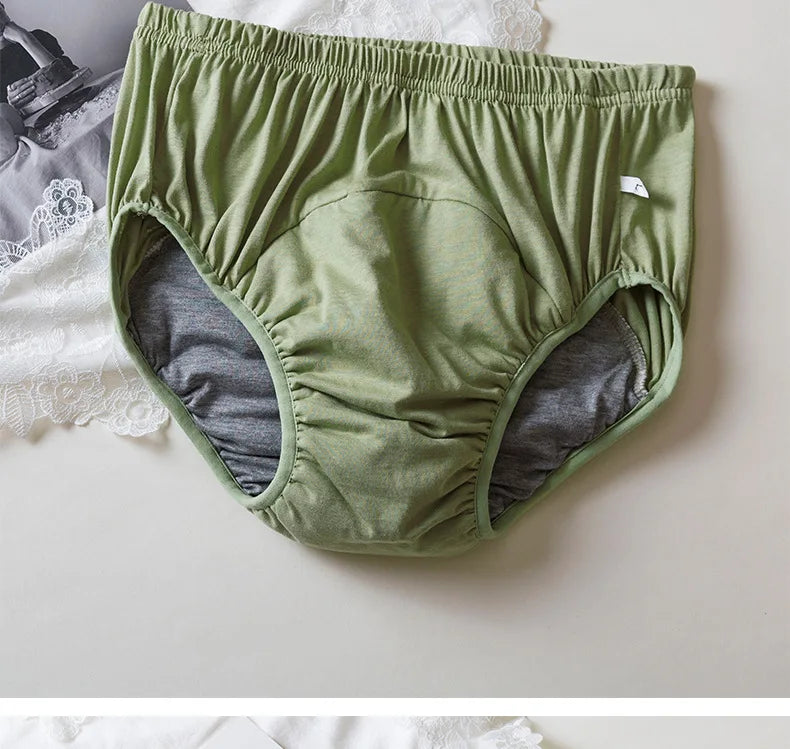 Man Woman Functional Underwear for Adults Graphene Antibacterial Leakage Proof Cotton Super Absorbent Pants Middle-Aged Elderly