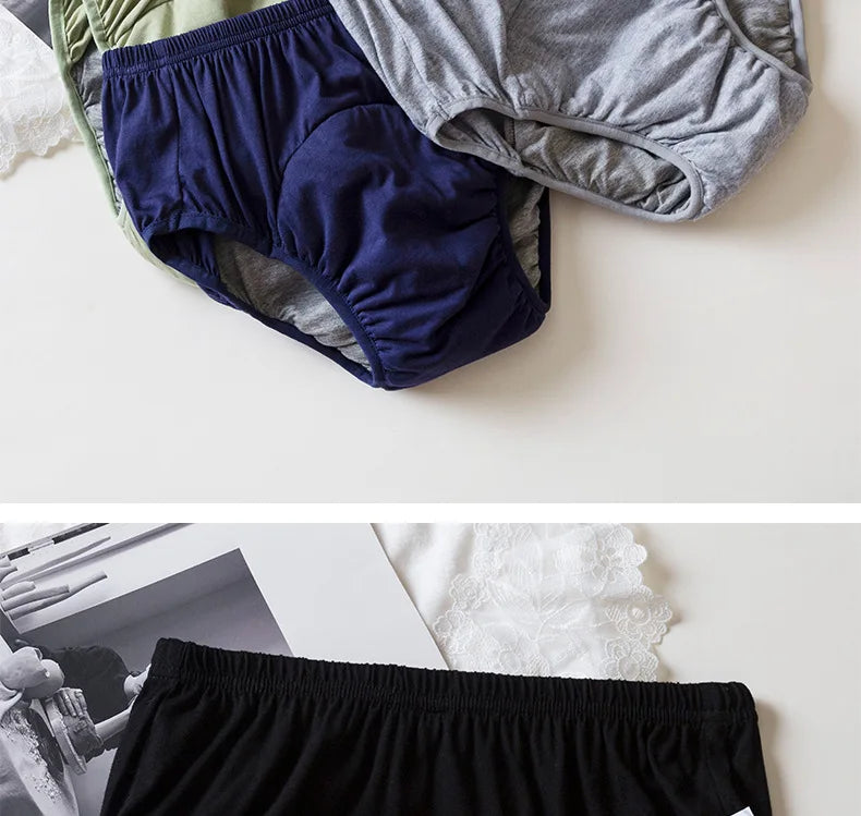 Man Woman Functional Underwear for Adults Graphene Antibacterial Leakage Proof Cotton Super Absorbent Pants Middle-Aged Elderly