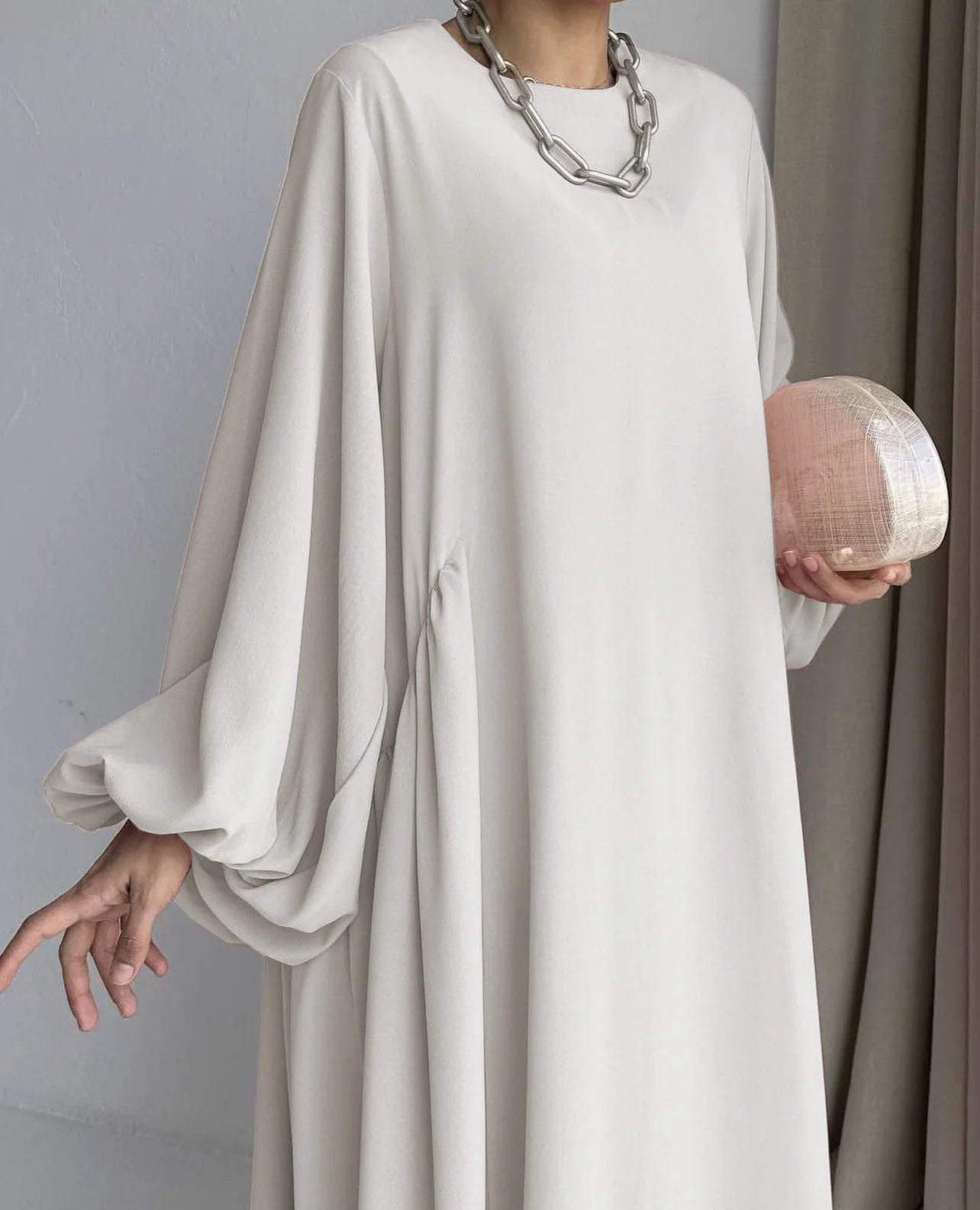New Women Muslim Dresses Fashion Simple Solid Abaya Ramadan Caftan Elegant Female Casual Plain Maxi Dress Modest Dress for Women