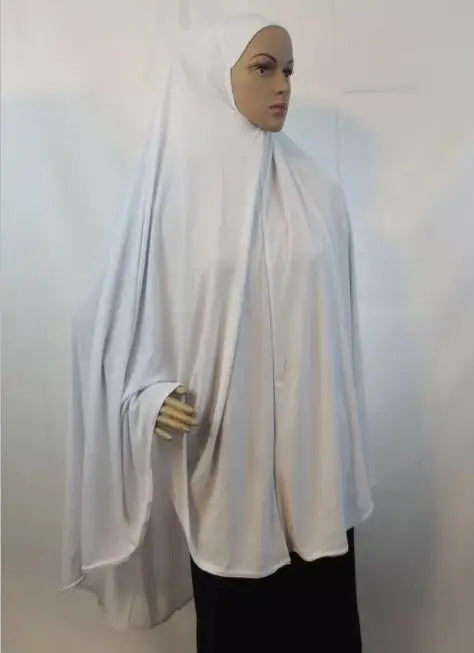 Women's Elegant Khimar Modest Muslim Islamic Ramadan Soft Lightweight Jersey Hijab Long Scarf Amira Prayer Abaya Jilbab