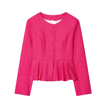 Woman Casual Suits Outwears New O-Neck Single-Breasted Long sleeves Short Skirt Style Hem Outwears Elegant Chic For Urban Woman