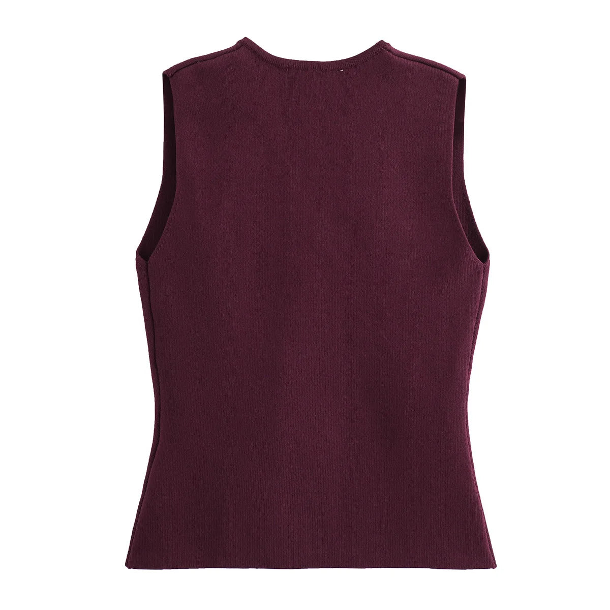 MUJER Woman Knit Vest Top Cropped Sleeveless Vests for Women 2025 Button Summer Vest Top Women Waistcoat Knitted Short Tops