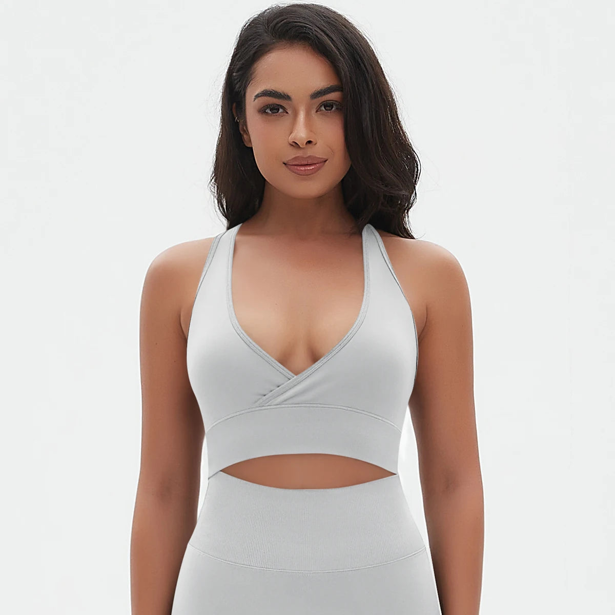 Women Sports Bra High Support Impact Ruched Fitness Underwear Gym Yoga Top Workout Clothes Push-up Corset Padded Activewear