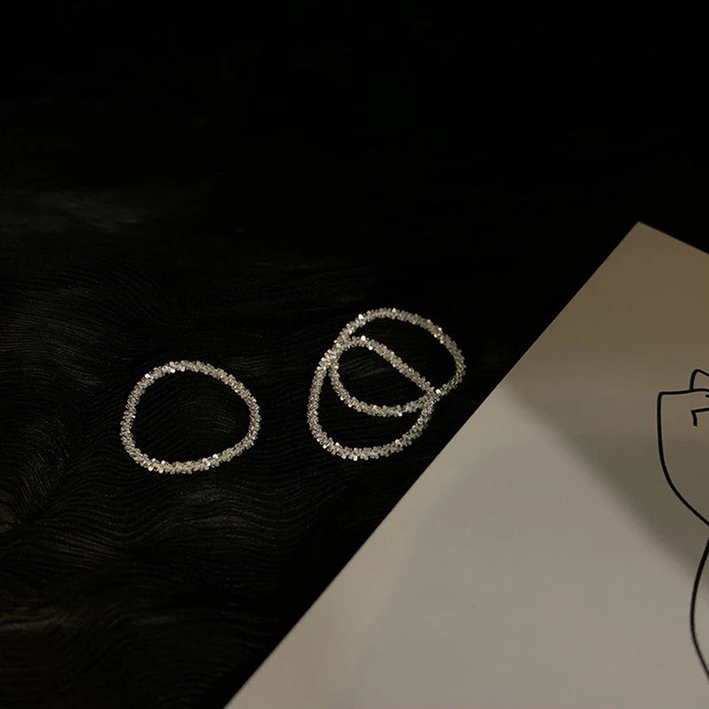TIANTI 3pcs/set Trendy Silver Color Sparkling Rings for Women Fashion Jewelry Wedding Party Birthday Gift Accessories