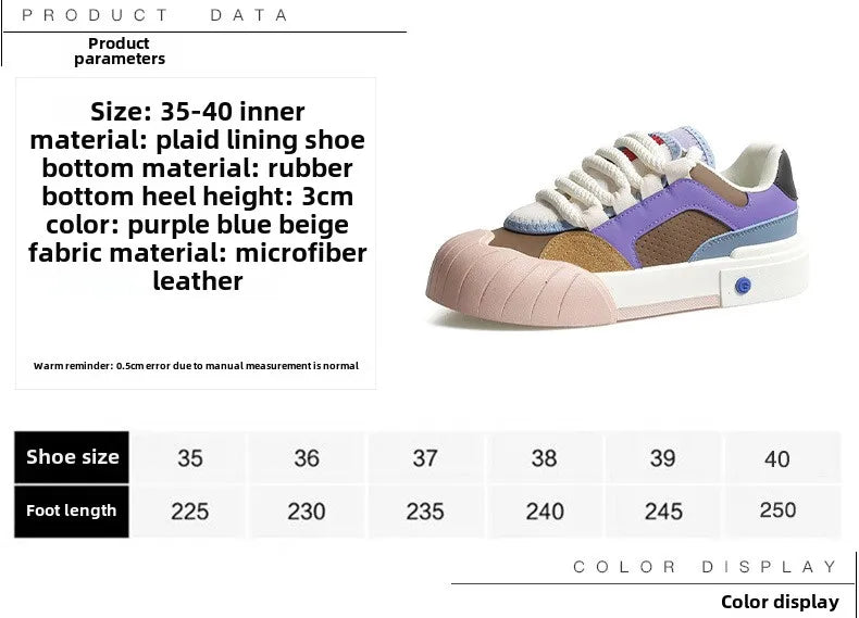 Women's Shoes Versatile Biscuit Shoes Trend Women's Sneaker Comfortable Breathable Non-slip Wear-resistant Casual Sports Shoes