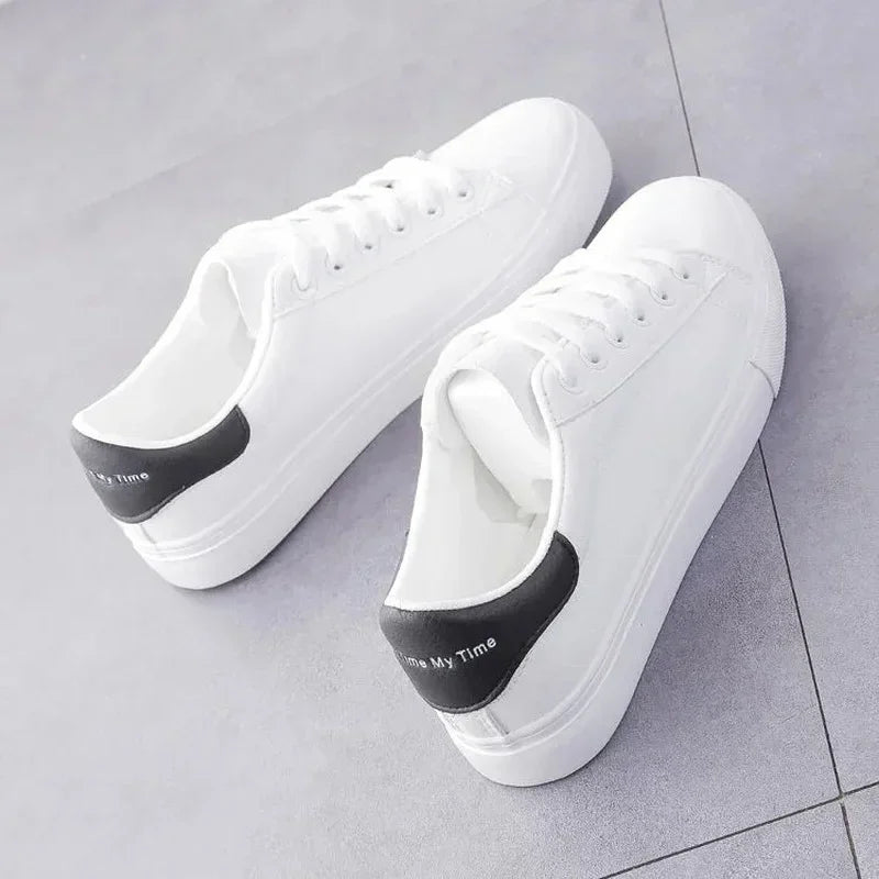 Women's Vulcanize Shoes White Shoe Women Running Spring Autumn Fashion Breathable Lace-Up Casual Sneakers Zapatos De Mujer