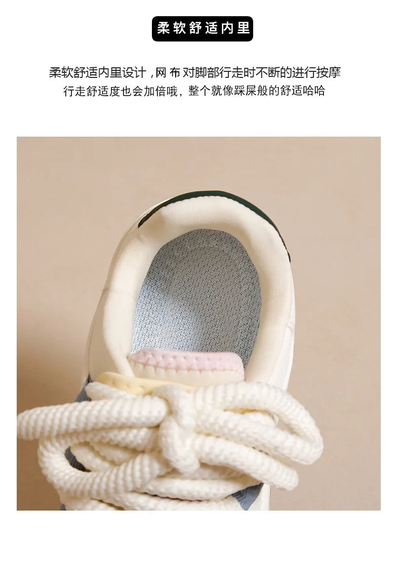 Women's Shoes Versatile Biscuit Shoes Trend Women's Sneaker Comfortable Breathable Non-slip Wear-resistant Casual Sports Shoes