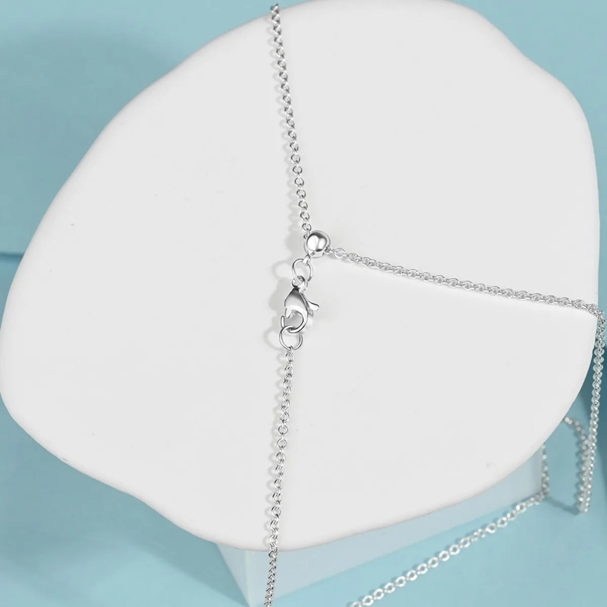 New 925 Sterling Silver Simple Necklace Gold Silver Rose Gold Premium Bare Chain For Women Valentine's Birthday Gift DIY Jewelry