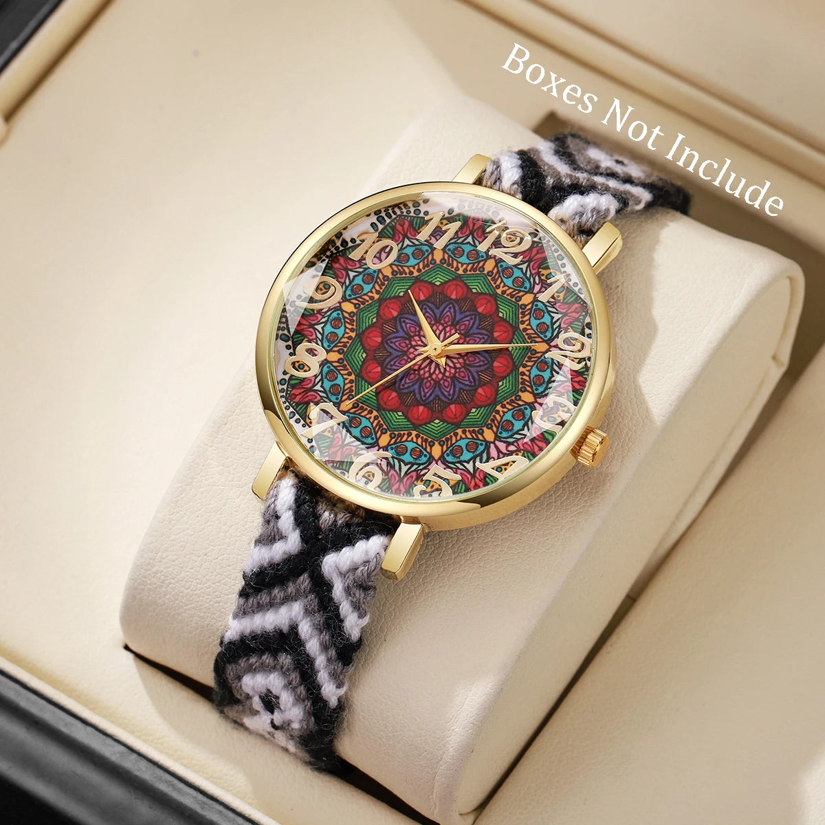 Fashion Woven Strap Women Watches Vintage Arabic Numeral Dial Quartz Watches For Ladies Clock Reloj Mujer（Without Box）