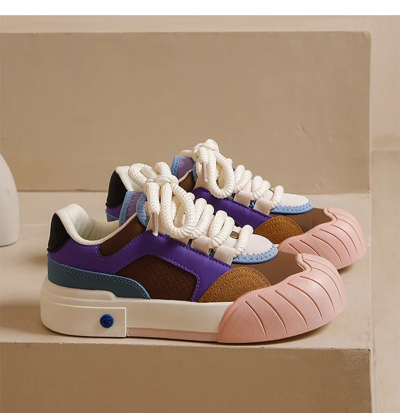 Women's Shoes Versatile Biscuit Shoes Trend Women's Sneaker Comfortable Breathable Non-slip Wear-resistant Casual Sports Shoes