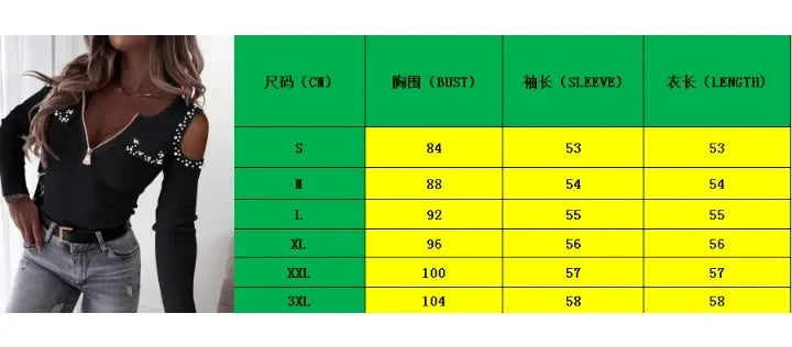 Woman Blouse Streetwear Spring 2024 New Long Sleeved V-Neck Off Shoulder Tops Fashion Casual Daily T-shirt Female's Pullover Tee