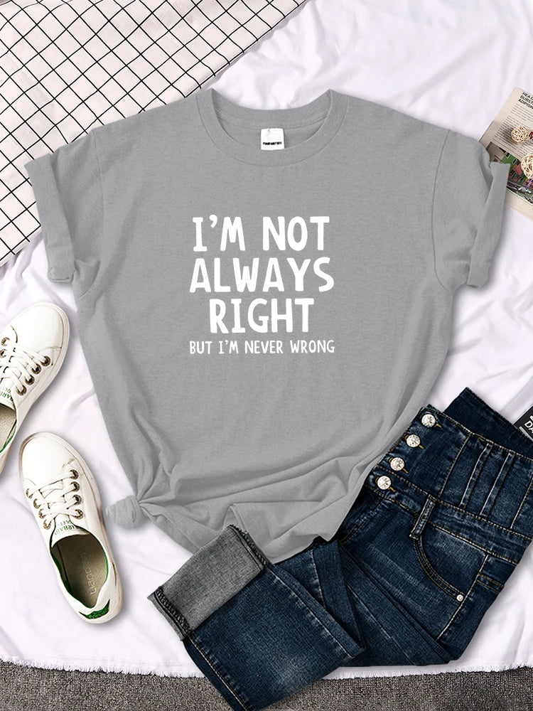 Women's T-Shirt Cool Interesting Letters Printed Tees Female Summer Oversized Tshirt Woman Round Neck Casual Tshirt Tops